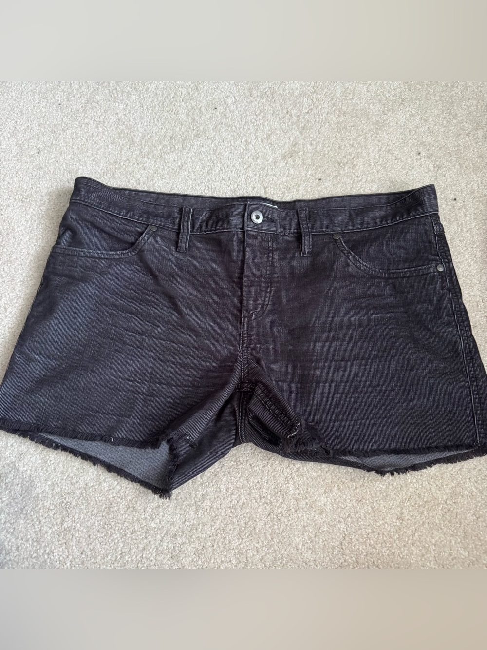 Carve Designs Black Denim Cutoff Shorts with Frayed Hem
